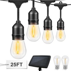 TS 太陽能 S14 高防水15米15燈 戶外裝飾燈串 SOLAR LED 庭院燈, 1個, 太陽能15燈+15米燈串