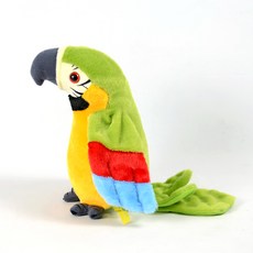 서하의집 따라쟁이 말하는 앵무새 작동동물인형, 그린, 23cm, 1개