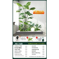 실내외 인조 화단 조경 꽃상자 베란다 회사 모조, 몬스테라 소형 조경