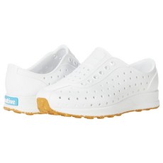 Native Shoes 유니 아동용 로비 리틀 빅 키드 스니커즈 쉘 화이트/쉘 화이트/매시 반점 고무 164424