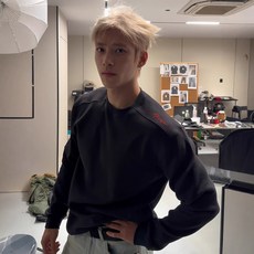 美式刺繡長袖T恤 男款 秋冬高級感修身華夫格打底衫 健身衛衣