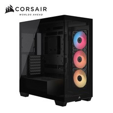Corsair 海盜船 3500X 全景玻璃透側 E-ATX機殼 黑｜附RS120R炫光風扇*3, 1個, RS120R