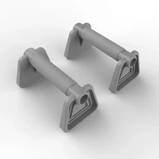 푸쉬업 그립 2개입 삼각형 트레이닝용 근력 방지 플랭크 보조 스탠드 미끄럼, 02 Black Gray, Gray bla