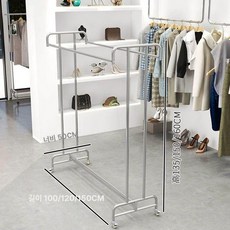 매장용 행거 미니 무볼트 이동식 헹거 옷가게 일자 틈새 가게 의류매장용 지름 양방향 꽁상회, 길이 100 높이 160 보드 없음