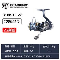 熊王 阿瑞斯C二代 遠投紡車輪, 阿瑞斯C二代--藍色-1000型號,左右手互換型