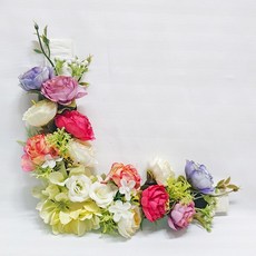 人造L形追思部分花環, 優雅山茶花