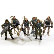 무기많은 특공대 군인인형 피규어세트 상상력 군인놀이 튼튼한, 1개