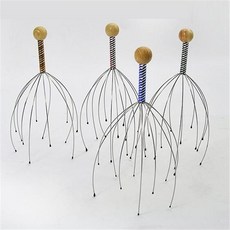 八爪魚頭部按摩器靈魂提取撓頭撓癢抓頭皮神器經絡癢癢放鬆攝取器, 八爪魚按摩器:高品質木珠款700/箱, 1個