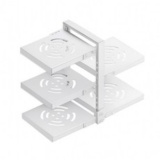 투랩 높이 조절 프라이팬 정리대 싱크대 정리 주방 선반, 1개, 화이트, 5단