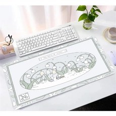 게이밍 장패드 카와이 토끼 캐릭터 마우스패드 400X900X3MM, 1개, 그림 4