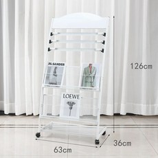 신문 잡지 자료 정리 수납 선반 사무실 진열대 책자 보관, 1개, 106