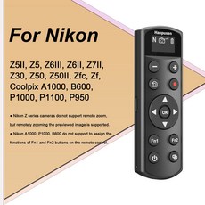 Canon / Sony / Nikon / Fujifilm 카메라용 OLED 디스플레이 USB-C 충전식 Hanpusen 무선 Bluetooth 리모컨, 6)Black for Nikon, 1개