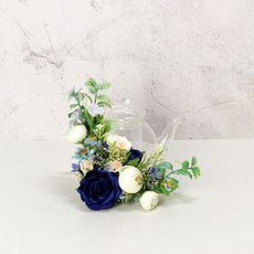 포유더샵 납골당장식 리스 납골당 조화 장식 미니코너장식-블루장미나넌, 1개, 미니코너장식-블루장미나넌 쿠방부착