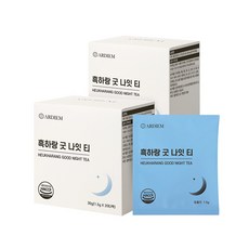 아르디엠 흑하랑 굿 나잇 티 수면 숙면차 상추 티백, 2박스, 20개입, 30g