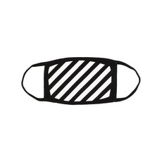 오프화이트 오프화이트 사선 프린트 마스크