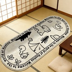 동물성 매트 침실 및 소파 바닥의 긴 줄무늬 매트