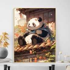 다솜이네 DIY 명화그리기 판다 유화 세트 30 x 40cm, 판다2, 1개