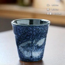 創意粗陶咖啡杯, 褶皺杯 - 星空藍, 1個
