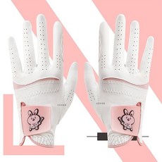 K & G 高爾夫手套 女士 皮革運動手套, 1個, 白色粉末【1對】,18, 白色粉末