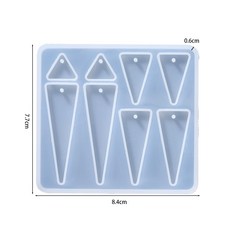 귀걸이 펜던트 실리콘 DIY 매력 에폭시 공예 에이 심장 몰드 수지 쥬얼리 크리 티브 금형 만들기, Geometry 08