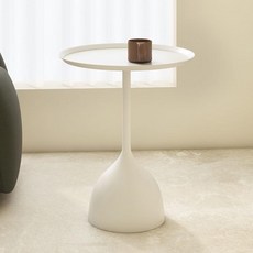 오브제포인트 포터리 모던 사이드테이블 침대 쇼파 협탁 3color, 화이트