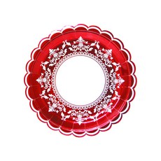 피플스파티 파티접시 메탈릭 클래식 소 18cm 6개세트, metallic_red, 1세트, 6개입