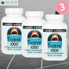 소스내추럴스 타우린 1000 1000mg 60캡슐 3개, 60정