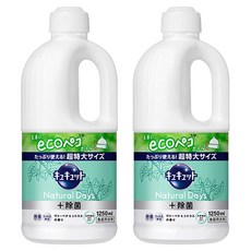큐큣토 내추럴 데이즈 + 주방세제 버베나 & 시트러스향 리필용, 2개, 1.25L