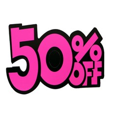할인표지 50퍼센트 마트POP