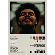 뮤직 앨범 스타 더 위켄드 힙합 포스터 프린트 캔버스 그림 가수 벽 예술 거실 집 꾸미기 선물, 01 30x40cm, 05 DM8-8