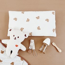 마롤로뜨 사계절 30수 씬필로우 유아 신생아 돌 아기 베개 낮은베개, 해피돗꼼 - 씬필로우