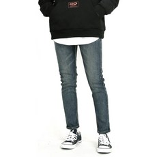 男款內刷毛直筒貼身牛仔褲