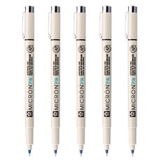 사쿠라 피그마 마이크론 피그먼트 잉크펜, 5개, PN(~0.5mm)-블랙