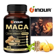마카 뿌리 추출물 - 유기농 페루산 마카 남성 건강 보조제 | 활력 증진 기분 개선 및 운동 능력 향상에 도움 | 비건 Non-GMO, 3개, 120정