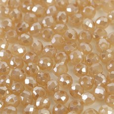 크리스탈 유리 론델컷 론델 비즈 2mm AB, 1세트, F0258. 모카브라운