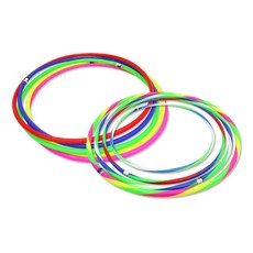 국내생산 어린이 훌라후프 학교 학원 단체용 다이어트 교재용 체육대회 운동회 레트로, 삼색(노연분), 1개
