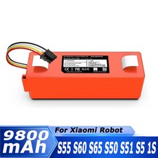 XIAOMI 1S 1ST Roborock SDJQR01RR 스위핑 로봇 진공 청소기 5200mAh 용 기존 교체 배터리 BRR-2P4S-5200D, [04] 9800mAh