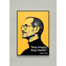 [룰루메르] 스티브 잡스 포스터 명언 유명인 거실 홈 액자 그림 신혼 인테리어 홈데코 방꾸미기 벽꾸미기 팝아트, 프레임 없음