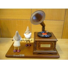 *︵House傢飾︵*木偶唱片盤/留聲機 發條音樂盒.鈴 新品上市