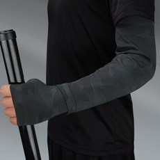 冰絲袖套 涼感 寬鬆 大碼 騎行 手臂套 防曬袖套 063, 1個, 迷彩灰,M, 迷彩灰