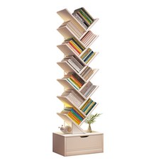 SOPUM HOUSE 인테리어 대용량 책장 책꽂이 서재 거실 다용도 수납, 14단, 화이트