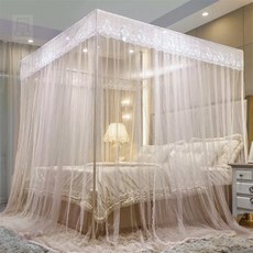 프레소 레이스 커튼형 침대 모기장 150x200cm 피치 커튼형모기장