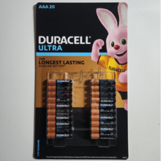 듀라셀 울트라 알카라인 건전지 AAA, 20개입, 1개