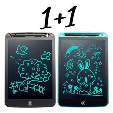 1+1 전자칠판 메모 전자 노트 그림 칠판 패드 8.5인치 원터치 2개, 플라스틱