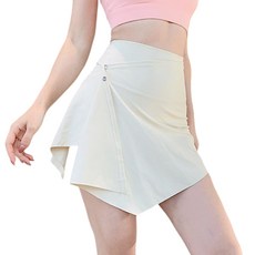 여성 솔리드 컬러 댄스 스커트 심플 테니스 스커트 하이 웨이스트 스포츠 반바지 스커트