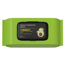 酪梨卸妝濕巾 牛油果萃取 溫和清潔 旅行必備 12抽/60抽/80抽, 1個, 單入-80片裝