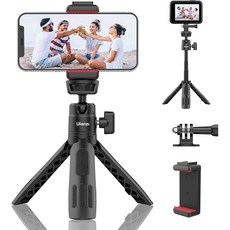 울란지 마그네틱 핸드폰 삼각대 MagSafe 호환 셀카 스틱 360° 볼 헤드 스탠드 핸들 그립 iPhone 14 13 12 113797, M12 Tripod, M12 Tripod