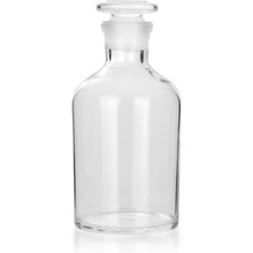 500ml 붕규산 유리 시약 병 좁은 입 붕규산 유리 시약 병 표준 접지 유리 스토퍼 포함 16.3온스 투명, Clear, 250ml