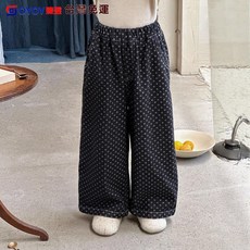 OY1 女童滿花朵磨毛牛仔褲 韓版長褲 秋冬新品