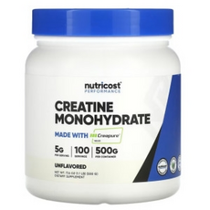 Nutricost 운동 능력 크레아틴 일수화물 무맛 500g(1.1lb), Nutricost운동능력크레아틴일수화물무맛500g11l, 500g, 1개